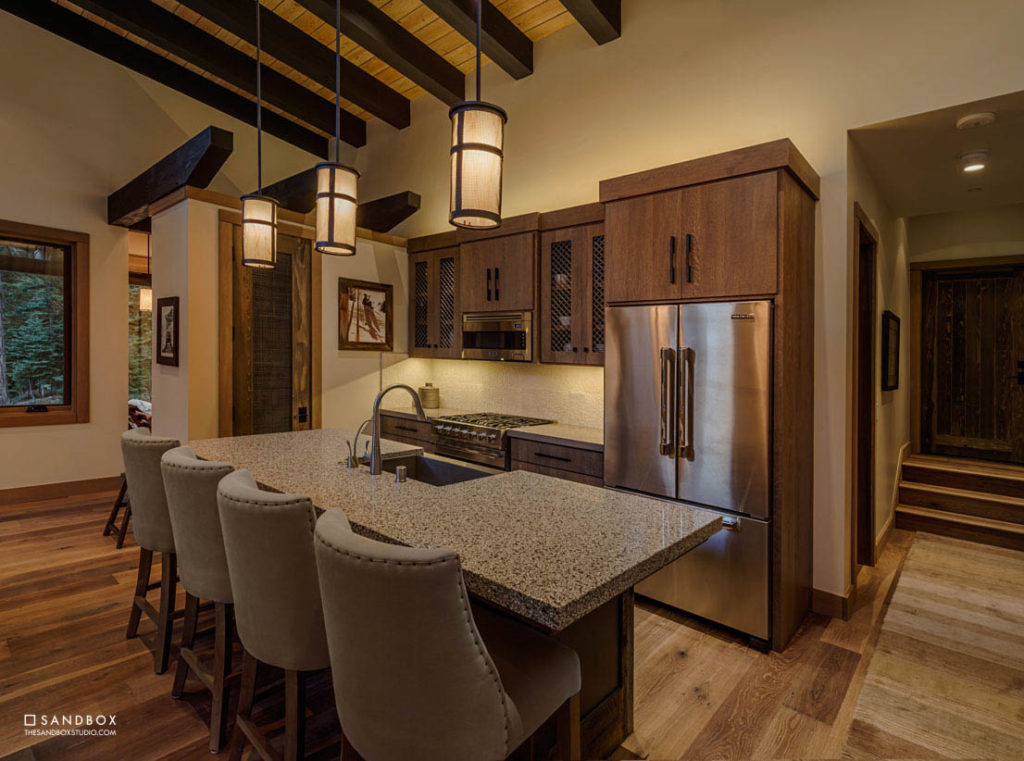SANDBOX-MARTIS-CAMP-50-MOUNTAIN-MODERN-GUEST-HOUSE-KITCHEN-CUSTOM-CABINETS-OPEN-SPACE-TALL-CEILINGS image